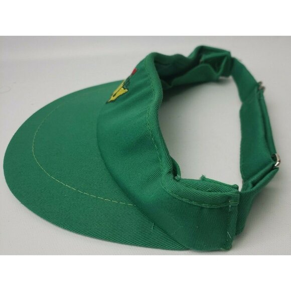 Vintage Masters Golf Green Visor Union Made In USA Adjustable Strap Buckle - Picture 4 of 11